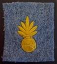 35mm jonquil silk grenade on a horizon-blue background; new old stock. Very limited stock.