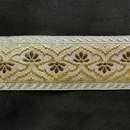 Braid flower of lotus in metal - 56 mm - Old French manufacturing - Per meter  