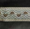 Braid flower of lotus in metal - 56 mm - Old French manufacturing - Per meter  