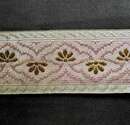 Braid flower of lotus in metal - 56 mm - Old French manufacturing - Per meter  