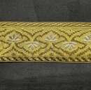 Braid flower of lotus in metal - 56 mm - Old French manufacturing - Per meter  