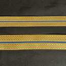 Gold Zig-Zag braid Gold with 1 rays dark sky blue - 19 et 27 mm - Old French manufacturing - Per meter 