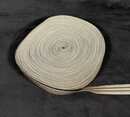 Silver Zig-Zag puckered braid with 2 kaki rays - 23 mm - Old French manufacturing - Per meter 