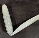 Braid striped blue and white with silver hightlights - 40 mm - Old French manufacturing - Per meter 
