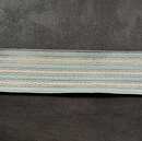 Braid striped blue and white with silver hightlights - 40 mm - Old French manufacturing - Per meter 