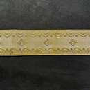 Braid interlacing pattern in silver metal with yellow thread - 40 mm - Old French manufacturing - Per meter  