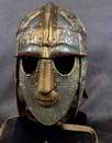 Sutton Hoo helmet on a stand. High-quality replica based on the model produced by the British Museum. Sold in 2 hours