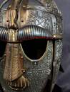 Sutton Hoo helmet on a stand. High-quality replica based on the model produced by the British Museum. Sold in 2 hours