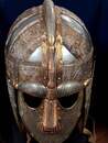 Sutton Hoo helmet on a stand. High-quality replica based on the model produced by the British Museum. Sold in 2 hours