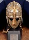 Sutton Hoo helmet on a stand. High-quality replica based on the model produced by the British Museum. Sold in 2 hours