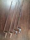 Set of 4 socket bayonets, late 18th to early 19th century.