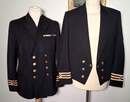 Set of 2 British Merchant Navy officer's uniforms, including a ceremonial Spencer jacket, 