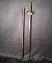 Medical Service officer's sword. Wire wrapping slightly loose. Push-button release functional. Model 1855, converted in 1872.