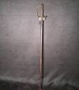 Medical Service officer's sword. Wire wrapping slightly loose. Push-button release functional. Model 1855, converted in 1872.