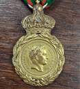 Saint Helena medal, original gilded decoration with old ribbon.