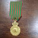 Saint Helena medal, original gilded decoration with old ribbon.