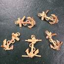 Naval anchor insignia – Rope does NOT cross over the ring – New, from old stock – Price by one