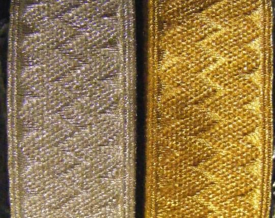 22 mm - zig zag braid gold or silver