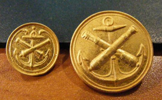 Buttons for marine artillery: 16 and 24 mm - The unit