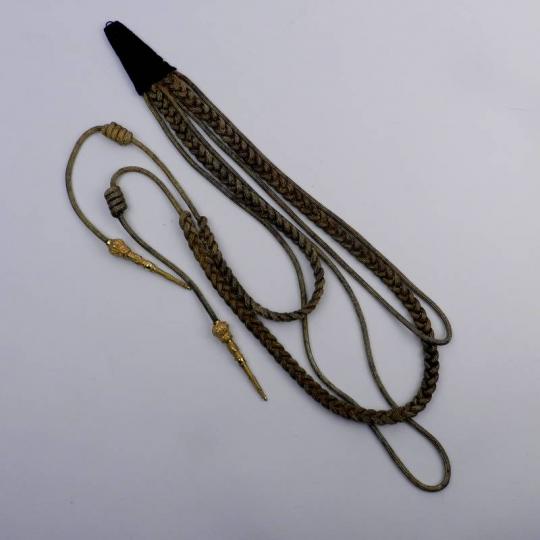  Old aiguillettes for staff officer, gold, made during last century.