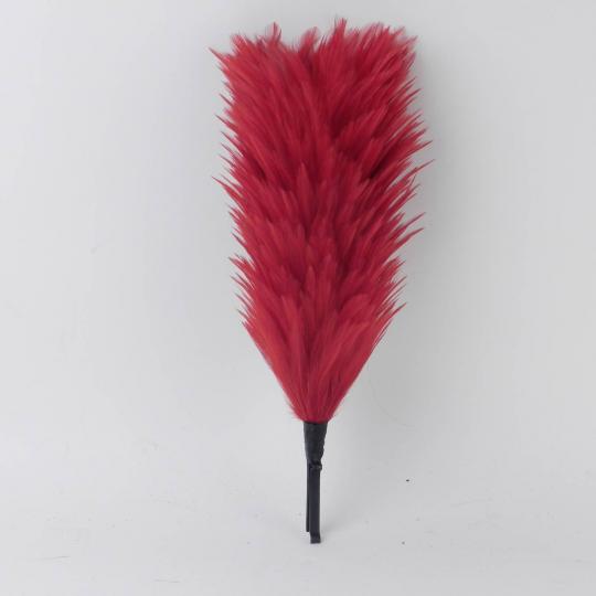 Red cockfeather plume : 12 or 18 or 24 cm