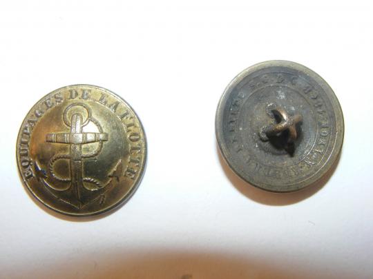 Équipages de la flotte, buttons 23 mm, 1872 type