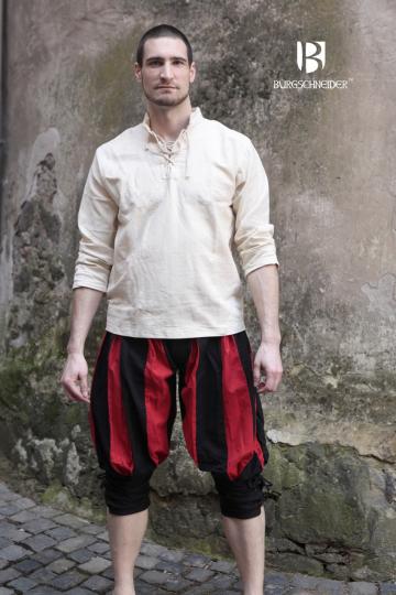Maximilian - Pantalon de lansquenet noir et rouge