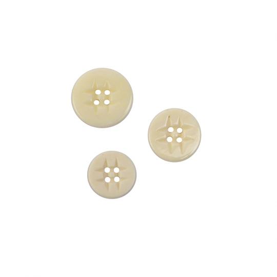 Bone buttons with central #, sold by 40 pieces - 3 sizes: 17 , 20 and 23 mm