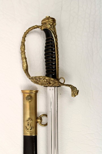 Marine officer sabre by Coulaux Klingenthal, scabbard without lines on sides