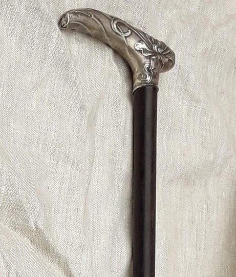 Silver pommel stick, circa 1900