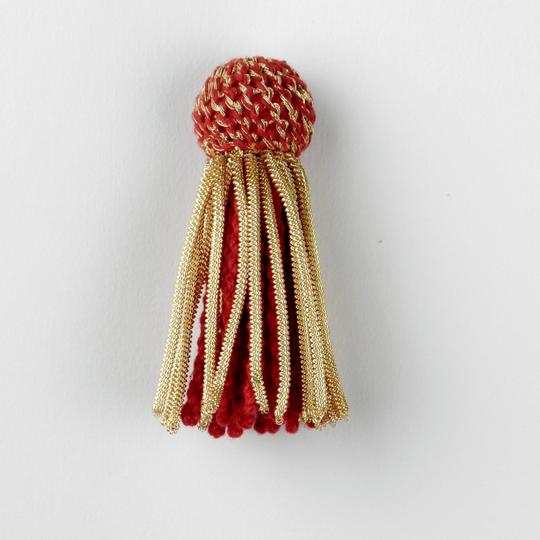 Pompon for fatigue cap of sergent de grenadier or and red