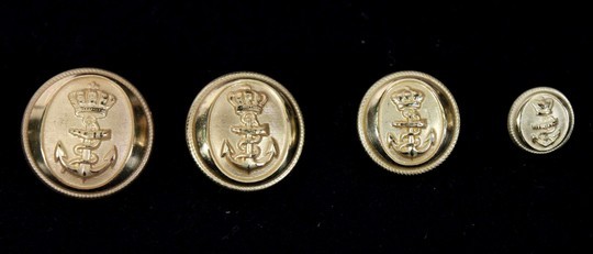 Gilded buttons - Spanish marine - 4 sizes - The Unit