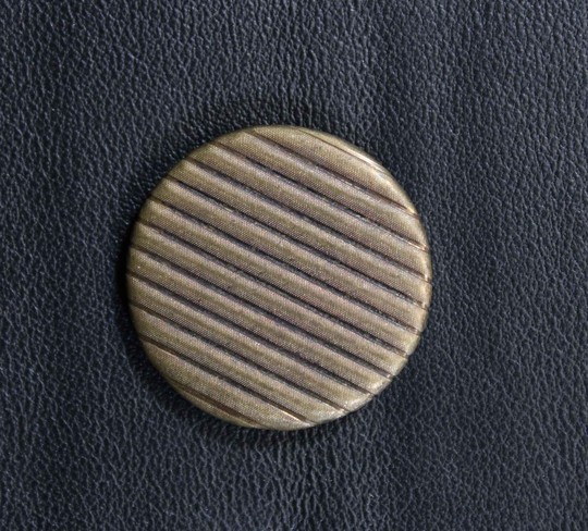 Old buttons 27 mm striped, brown