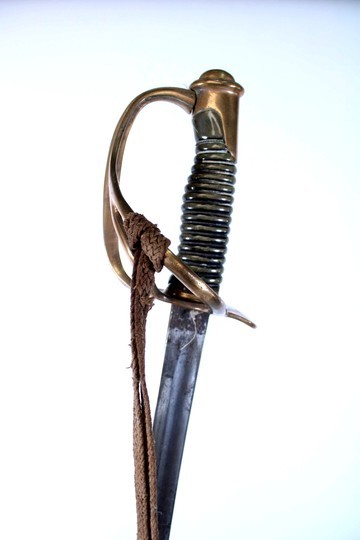 Light cavalry sabre 1822 type modified 1882, with hanger and part of swordknot, circa 1900.