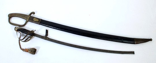 2 sabres for children circa 1900, blades in wood or thin tole