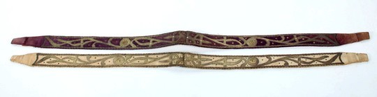 Very old embroidered velvet belts