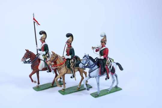 Figurines Lucotte. 6 chevau légers of 4th regiment in a CBG box.