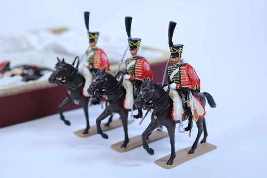 Figurines box Lucotte. 4 th Hussar regiment. 6 horsemen 