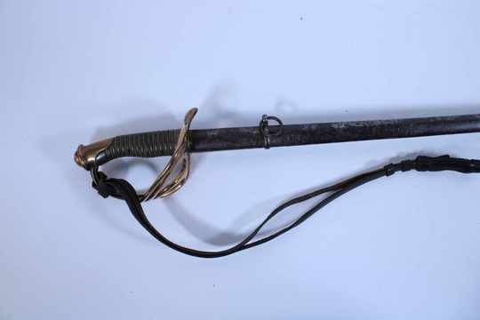 Sabre cavalry officer with swordknot. Scabbard deeply oxydized.