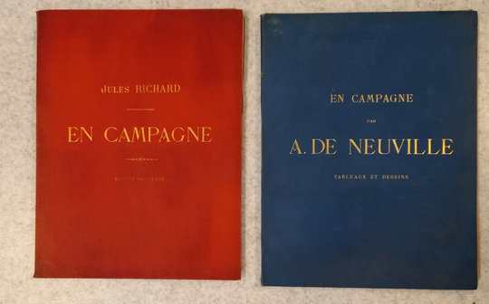 En campagne, 2 portfolios parJules Richard et A de Neuville.