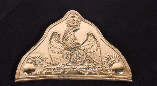 Bear hat brass plate, imperial guard
