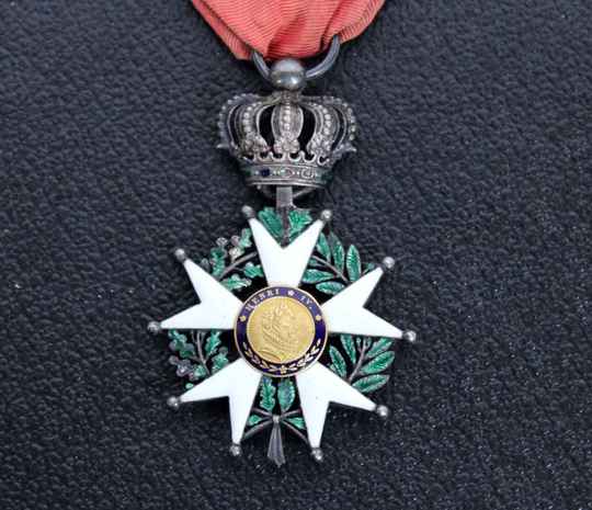 Order: Légion d'Honneur, original medal of chevalier, Louis Philippe period (1830-1848), with its original ribbon. 