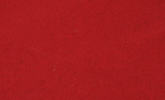 Scarlet red melton, thin. Made in UK