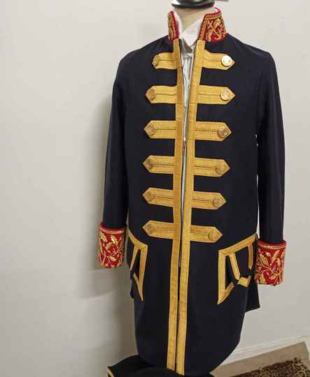 Pirate jacket with embroidered collar and cuffs. Price without shirt and hat.