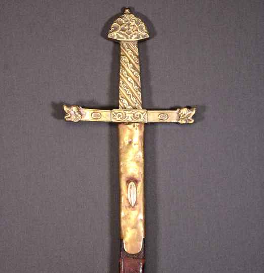Sword imitating Charlemagne's one. Ancient copy for theater.