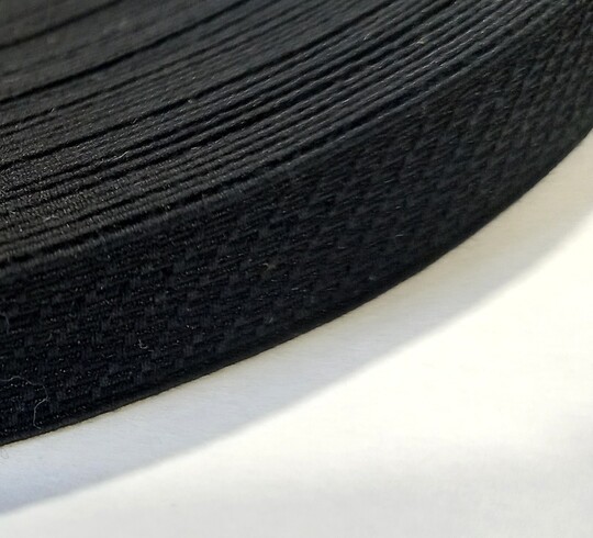 Black braid 14 mm to border dolmans around 1900. Price per m