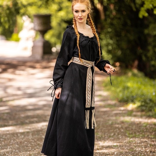 Adélaïde bis. Robe ample manches longues - Couleur chanvre - copie