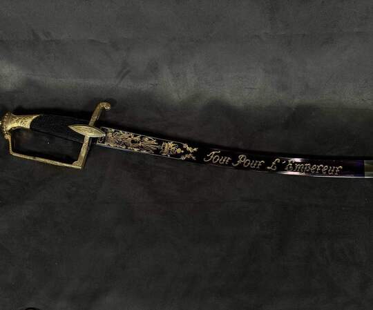 Hussar officer sabre. Adorned blade: 