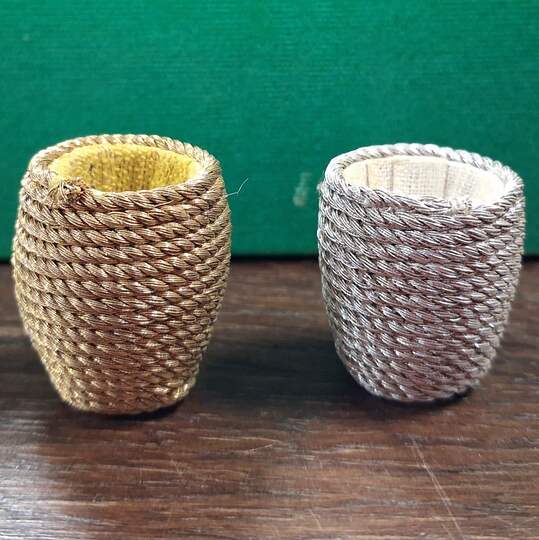 Plume-holder cone trimmed with gold or silver cord, produced by Éts David, Belle Époque. New old stock.