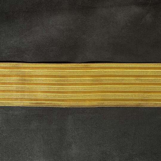 Braid 5 Tube gold in metal - 60 mm - Old French manufacturing - Per meter 